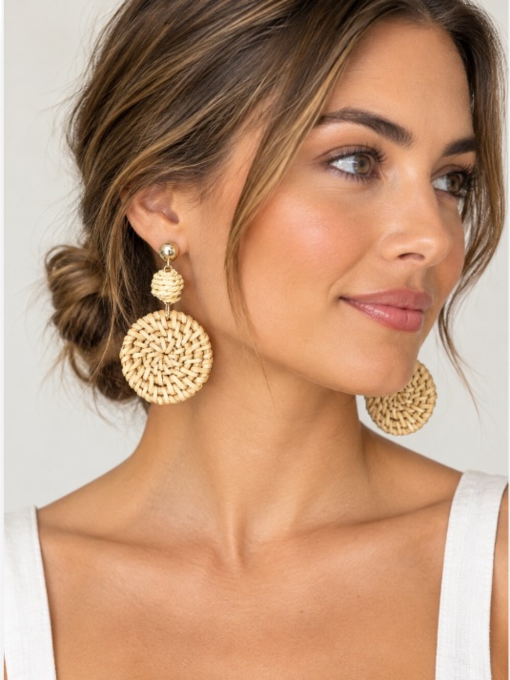 Women’s Rattan Resort Hoop Earrings